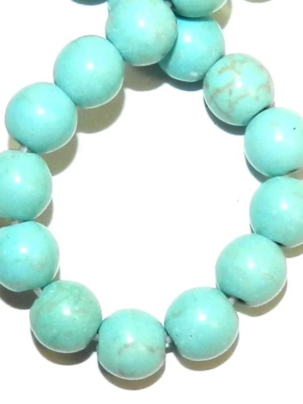 GR2388 Light Blue Turquoise 6mm Round Magnesite Gemstone Beads 15